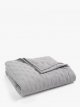 Stripe Reversible Quilted Bedspread,Blue