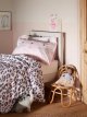 Cat Reversible Duvet Cover and Pillowcase Set, Single, Pink